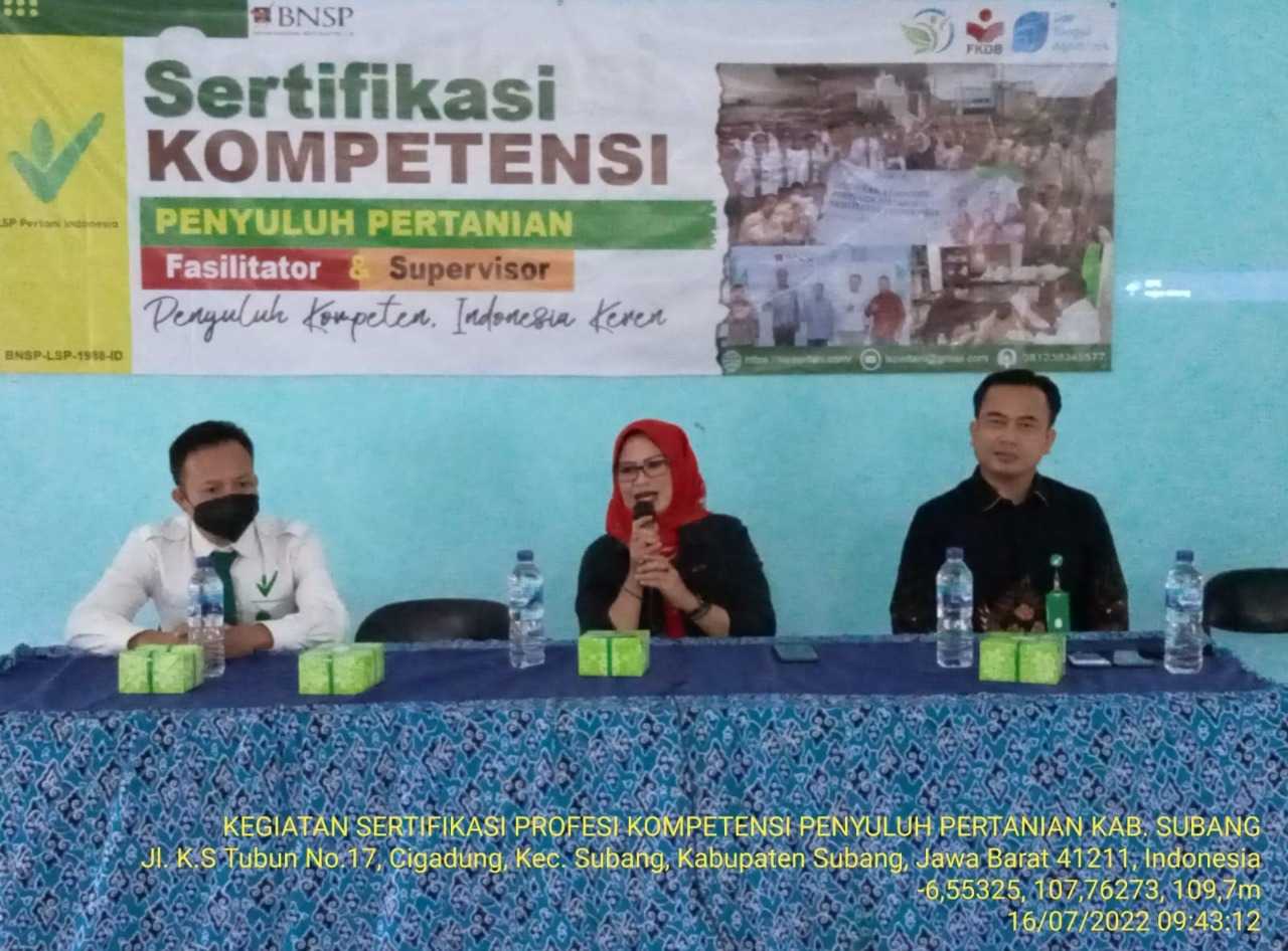 Lsp Pertani Indonesia Gelar Sertifikasi Penyuluh Pertanian Di Dinas Pertanian Kabupaten Subang