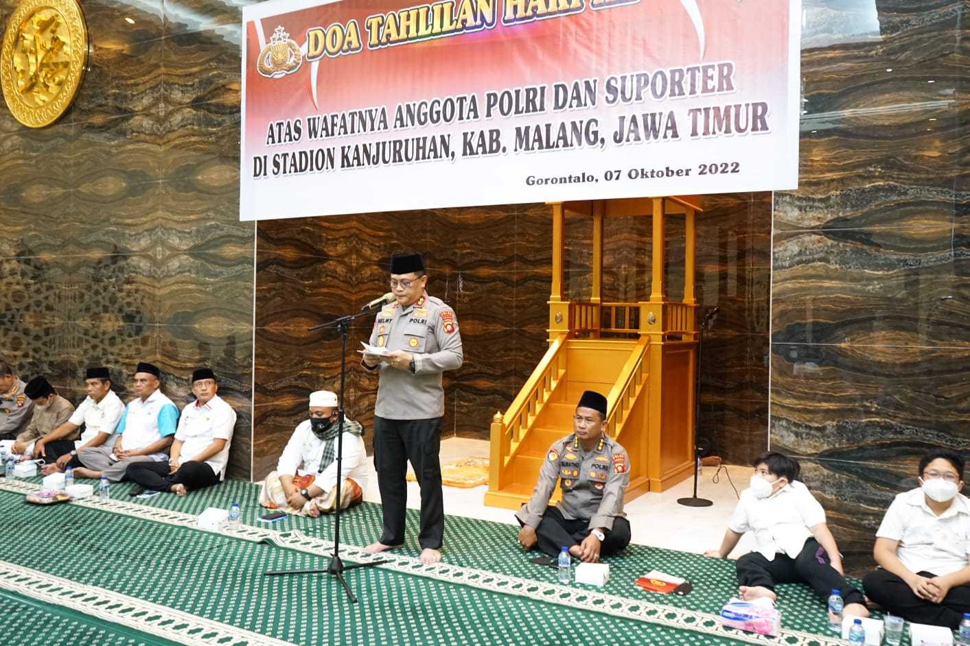 Polda Gorontalo Kembali Gelar Doa Untuk Korban Kanjuruhan Malang