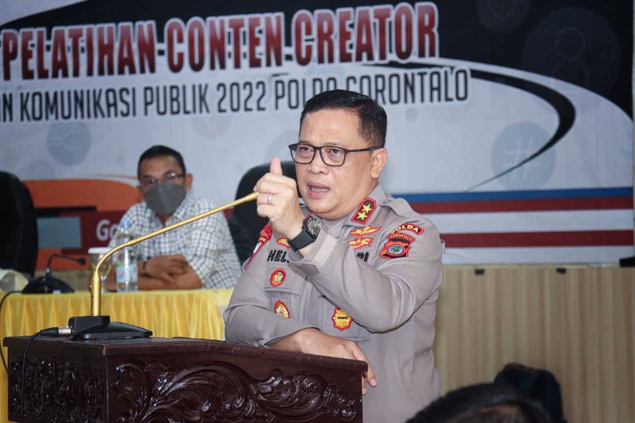 Pesan Kapolda Gorontalo Saat Pelatihan Conten Creator