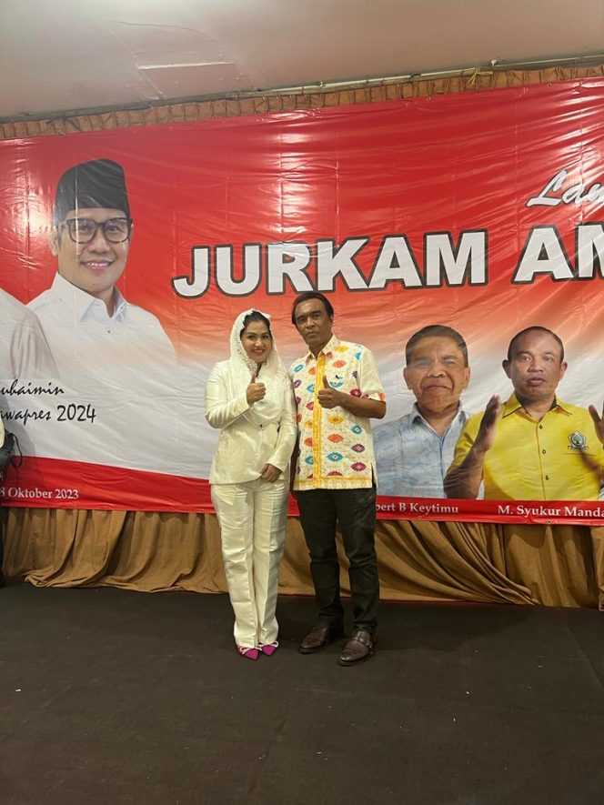 
Keterangan foto; Tim Relawan Pro-Amin, Rabu (18/10/2023).