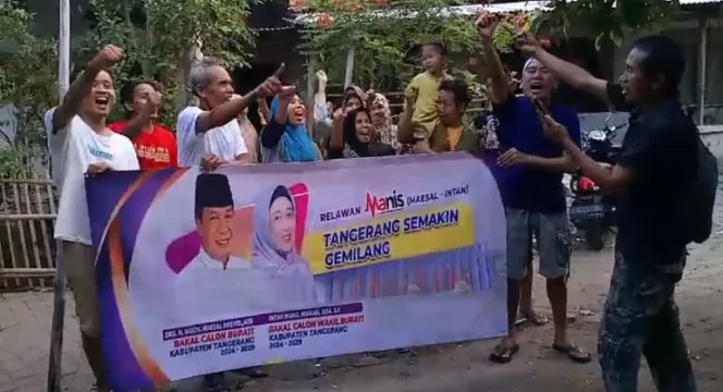 
Relawan Manis Kecamatan Sepatan Deklarasikan Maesyal – Intan Untuk Tangerang Semakin Gemilang