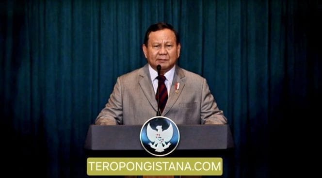 
Keterangan Foto: Presiden Prabowo Subianto menyampaikan pidatonya pada sesi pembicaraan bersama Presiden Republik Indonesia dalam World Governments Summit 2025 yang dilakukan secara daring, pada Kamis, 13 Februari 2025.