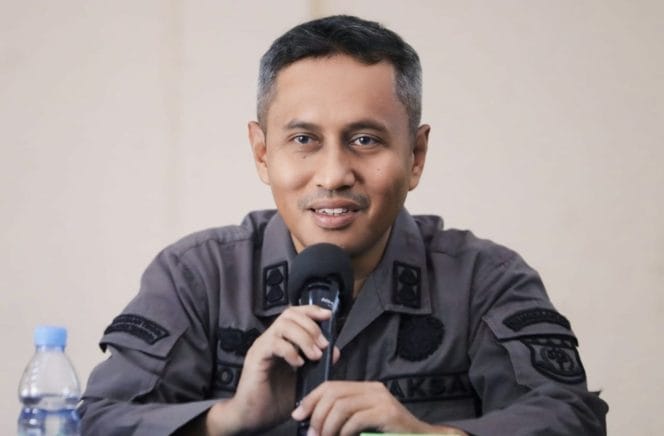 Keterangan foto : Kepala Seksie Penerangan Hukum (Kasi Penkum) Kejati Sulteng Laode Abdul Sofian, Kamis (19/3/202)