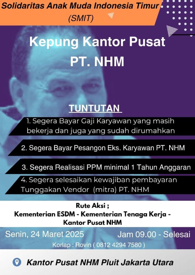 Ratusan Karyawan PT. Nusa Halmahera Mineral (NHM) sudah tiba di Jakarta.