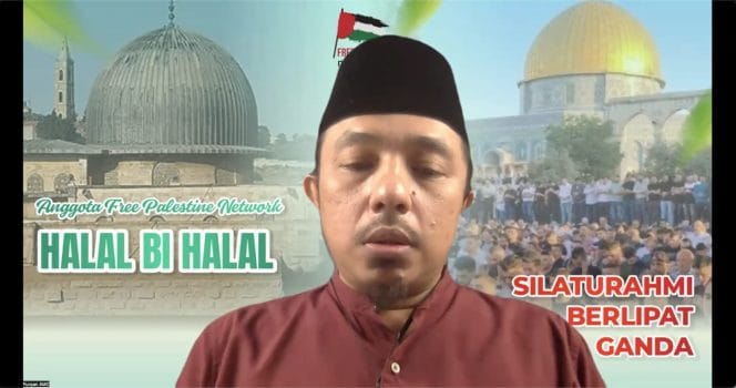 
Keterangan Foto : Halal bihalal anggota FPN yang diselenggarakan secara daring, Sabtu (5/4/2025).