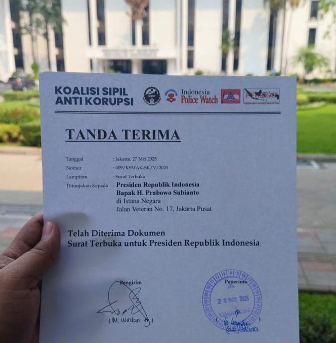
surat terbuka, meminta Presiden Prabowo Subianto melakukan audit investigasi dengan memanfaatkan sistem digital pengelolaan batubara terintegrasi, untuk membongkar dugaan korupsi manipulasi kualitas dan harga pengadaan batubara yang angkanya menembus angka 40% dari quantiy total batubara yang dibutuhkan Subholding PLN Energi Primer Indonesia (PLN EPI)