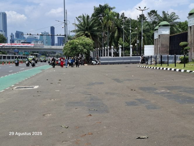 Foto Depan Gedung DPR RI 29 Agustus 2025.