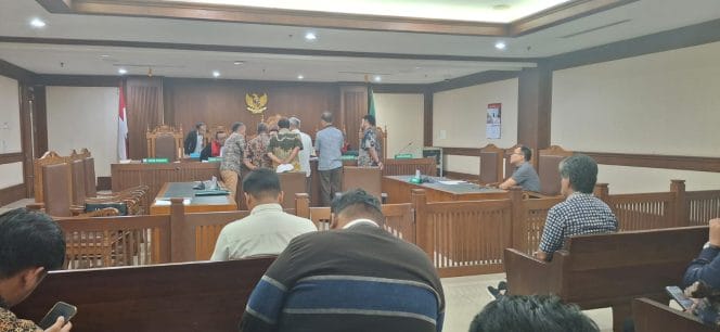 
Keterangan foto: Sidang lanjutan keperdataan PT Tiphone Mobile Indonesia oleh termohon PT Bank CTBC Indonesia kembali digelar di Pengadilan Negeri Jakarta Pusat dengan agenda kesimpulan, Selasa (5/8/2025).