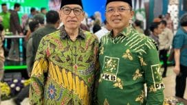 Foto: Wakil Ketua Dewan Syuro DPP PKB, Prof. Dr. KH. Alwi Shihab (Kanan) bersama Wakil Sekretaris Dewan Syuro DPP PKB, Dr. KH. Maman Imanulhaq.