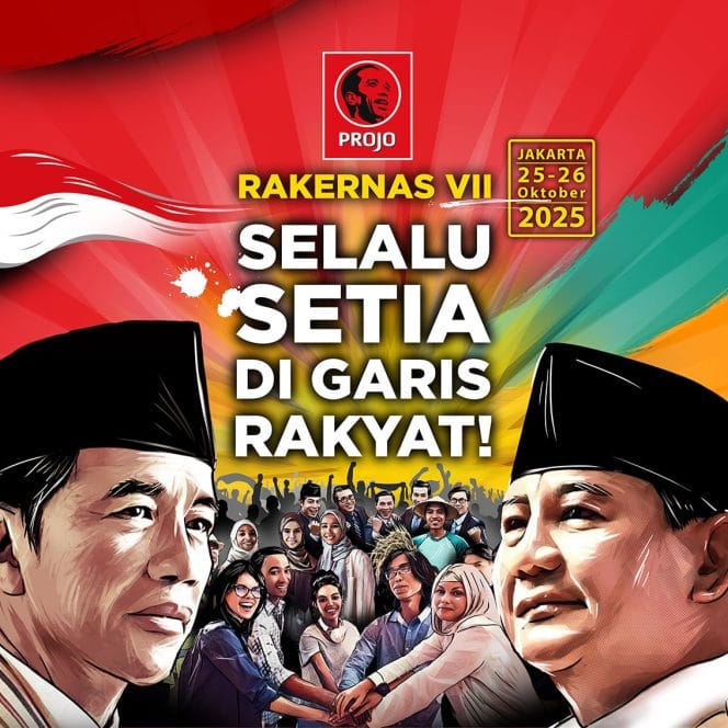 
Keterangan foto : Rakernas VII Projo, Sabtu (11/10/2025)