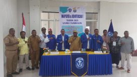 Keterangan foto: Gerakan Angkatan Muda Kristen Indonesia (GAMKI) Papua Barat Daya.