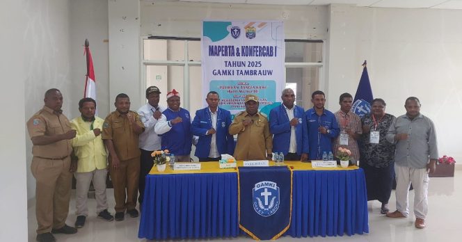 
Keterangan foto: Gerakan Angkatan Muda Kristen Indonesia (GAMKI) Papua Barat Daya.