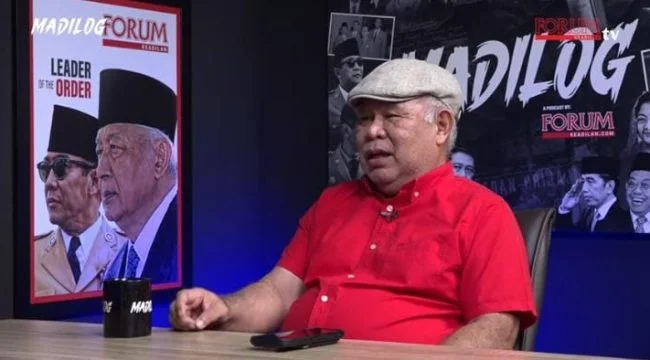 Foto Soleman B Ponto saat wawancara di @forumkeadilanTV.