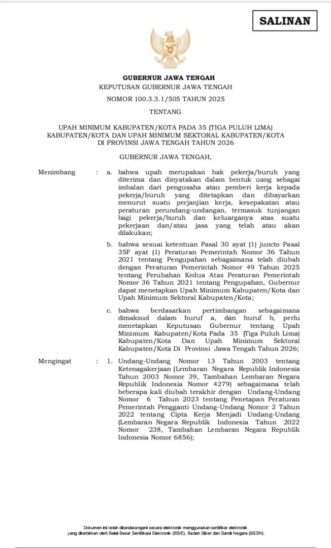Umk Jawa Tengah 2026 Telah Ditetapkan, Namun Sektoral Alas Kaki Masih Terpinggirkan 1 Umk Jawa Tengah 2026 Telah Ditetapkan, Namun Sektoral Alas Kaki Masih Terpinggirkan